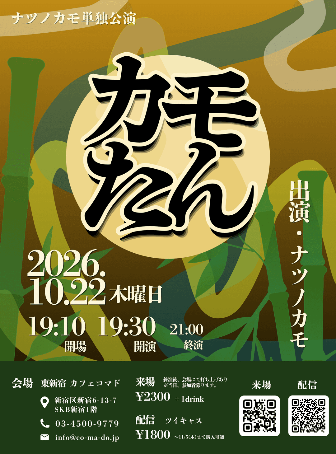 カモたん〜ナツノカモ単独公演〜のチラシ・パンフレット