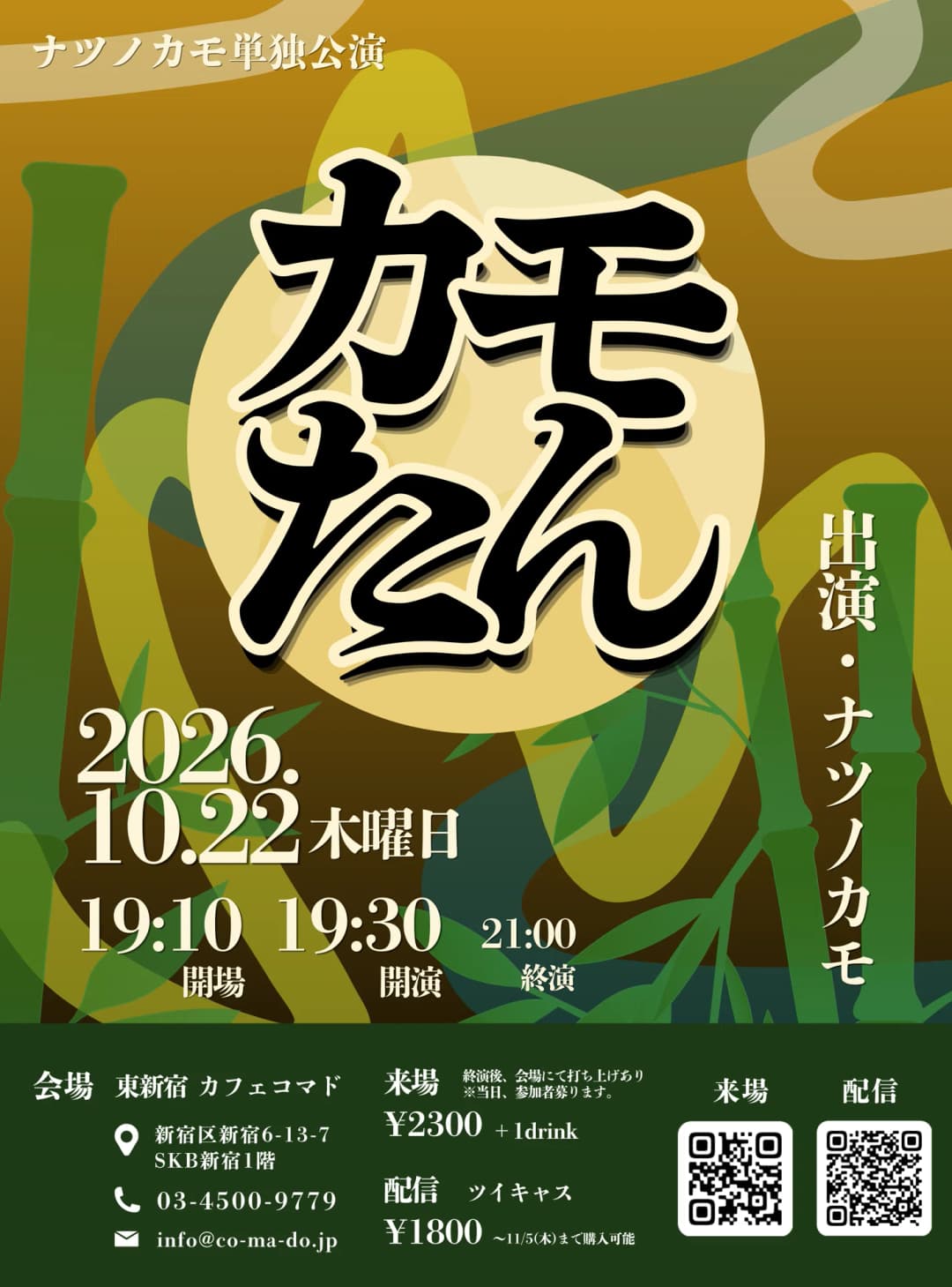 カモたん〜ナツノカモ単独公演〜のチラシ・パンフレット