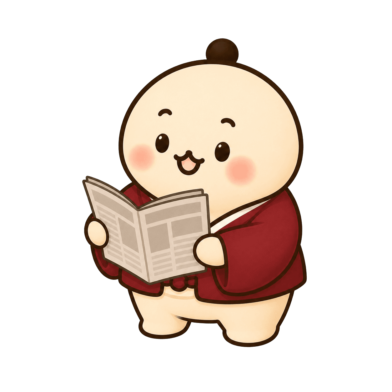 新聞を読む寄席ミルのキャラクター