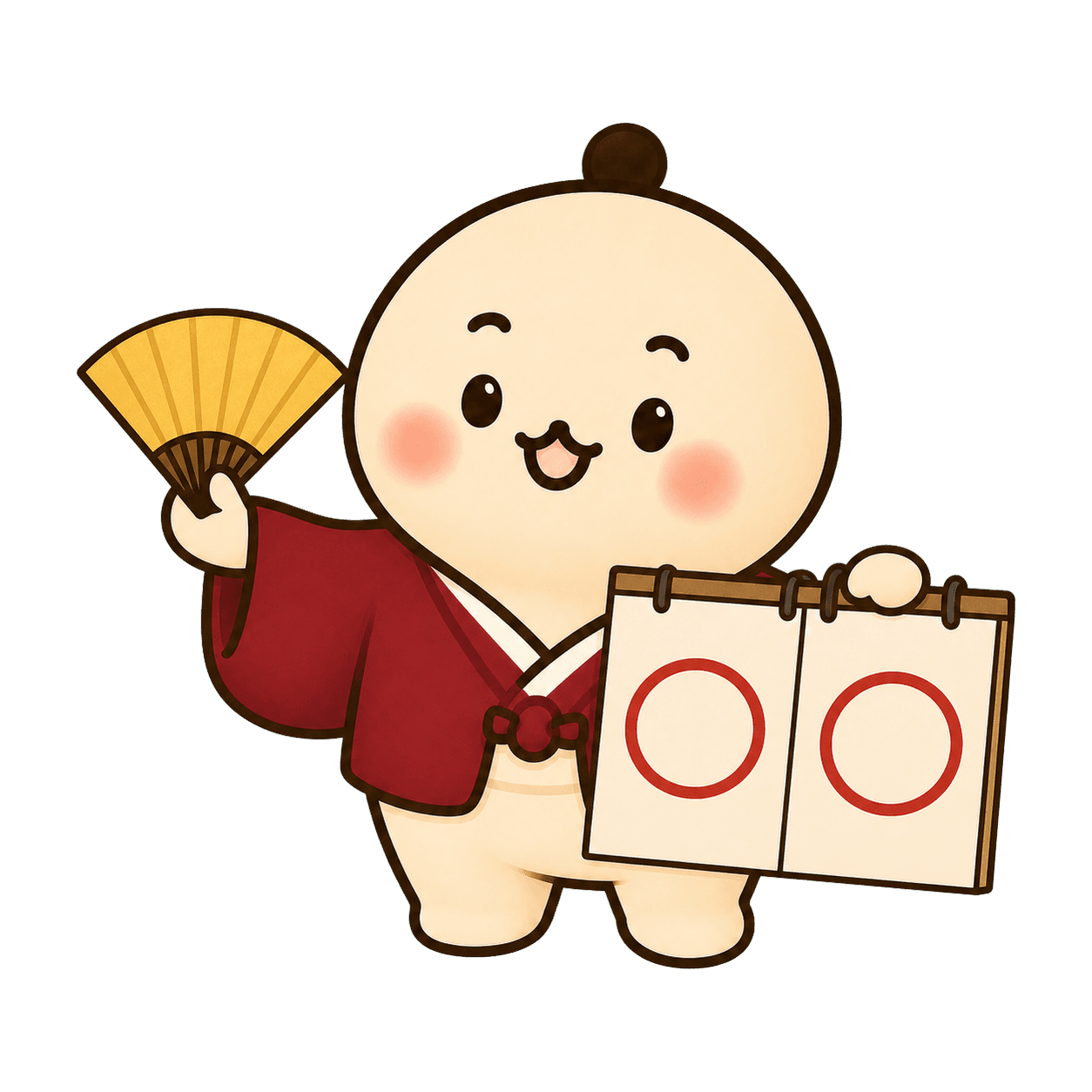 週末の寄席情報を確認する寄席ミルのキャラクター